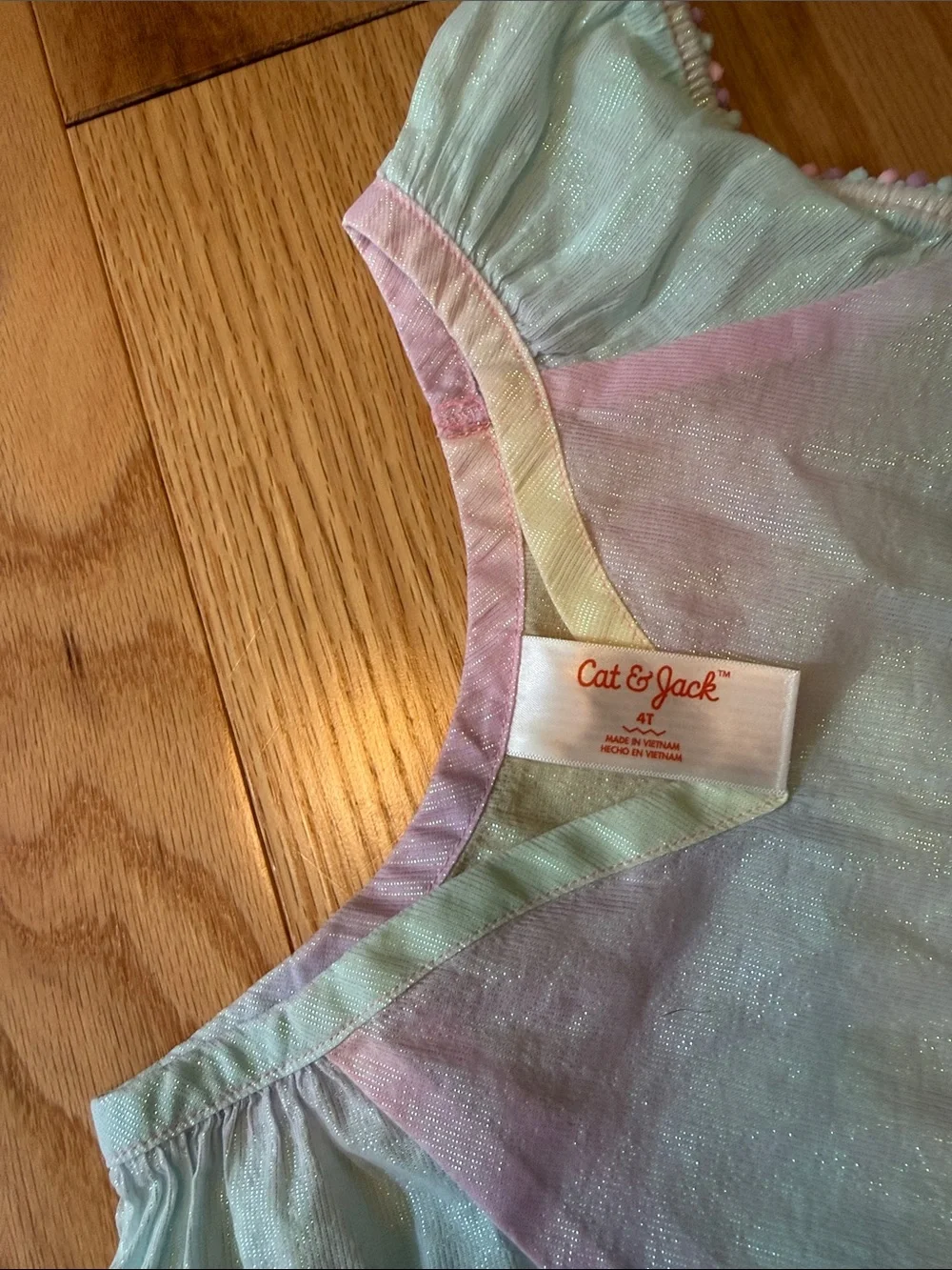 New no Tags Cat & Jack Girls' Shimmery Ombre Swim Coverup - Pink, Yellow, Blue